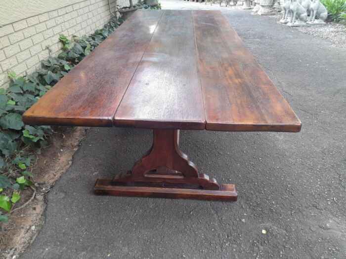 A 19th Century Sleeper Wood Refectory / Dining Table - Image 7