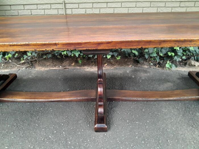 A 19th Century Sleeper Wood Refectory / Dining Table - Image 8