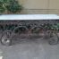 A French Style Wrought Iron and Marble Console Table