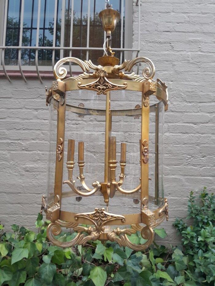A 20th Century Rare Pair of Brass Lanterns - Image 5