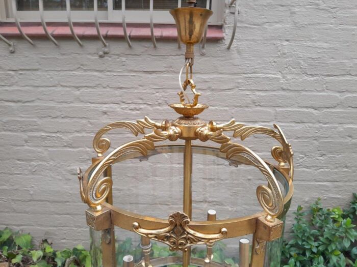 A 20th Century Rare Pair of Brass Lanterns - Image 9