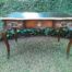 A 19TH Century French Walnut and Ormolu Mounted Desk/Writing Table/Plat with Tilt Tooled Leather Insert and Three Drawers