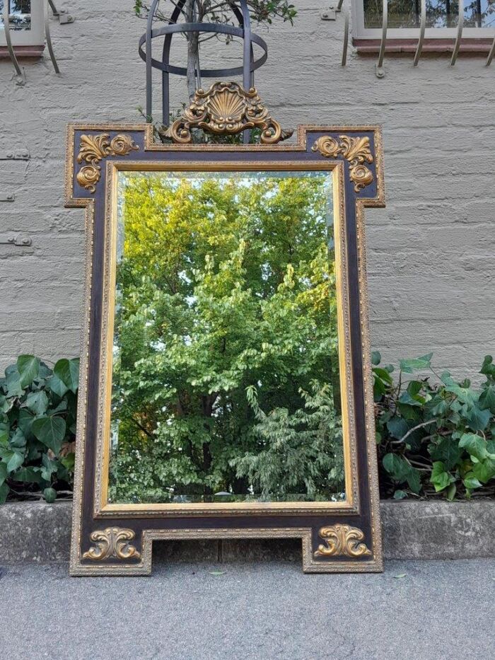 A 20TH Century Carved and Gilded Bevelled Mirror - Image 2