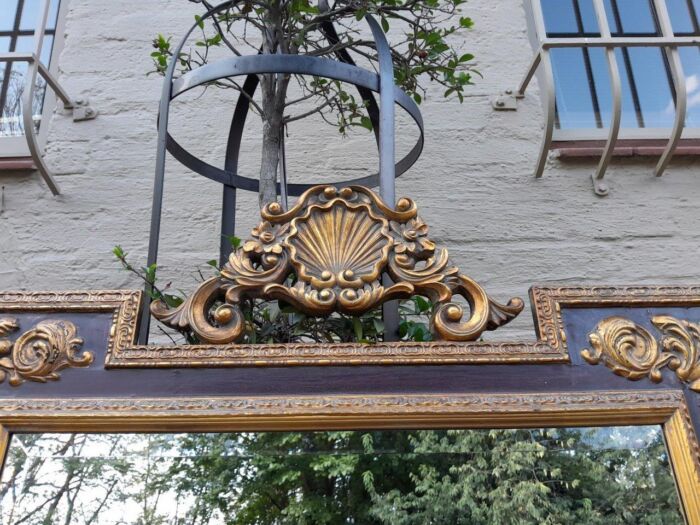 A 20TH Century Carved and Gilded Bevelled Mirror - Image 4