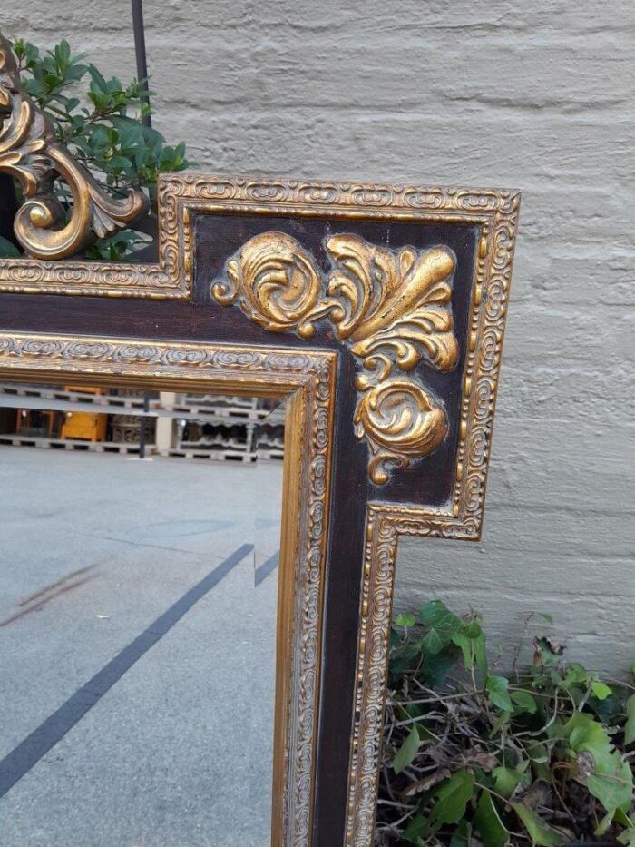 A 20TH Century Carved and Gilded Bevelled Mirror - Image 5