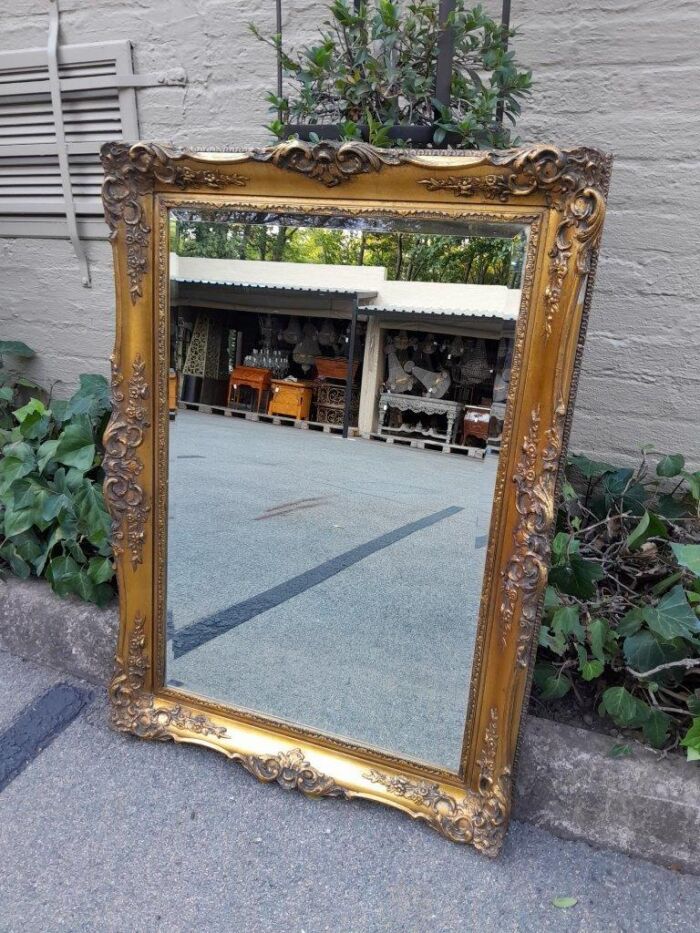A 20th Century Heavily Carved, Gilded and Bevelled Mirror - Image 3