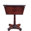 An Early 19th Century Regency Mahogany Tea Poy on Stand