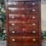 A 19th Century Victorian Flame Mahogany and Inlaid Chest of Drawers