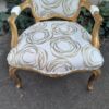 A 19th Century Pair of French Carved and Gilded Wooden Armchairs Upholstered in a Custom Made Fabric for The Crown Collection  - Image 9