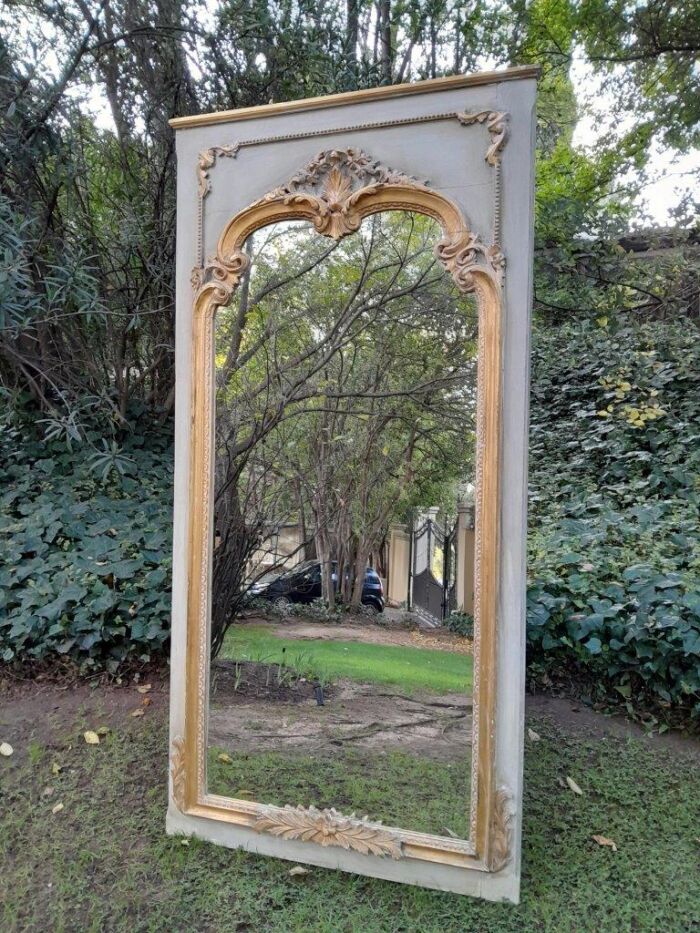 A 20TH Century French Style Carved, Gilded and Painted Mirror of Large Proportion - Image 4
