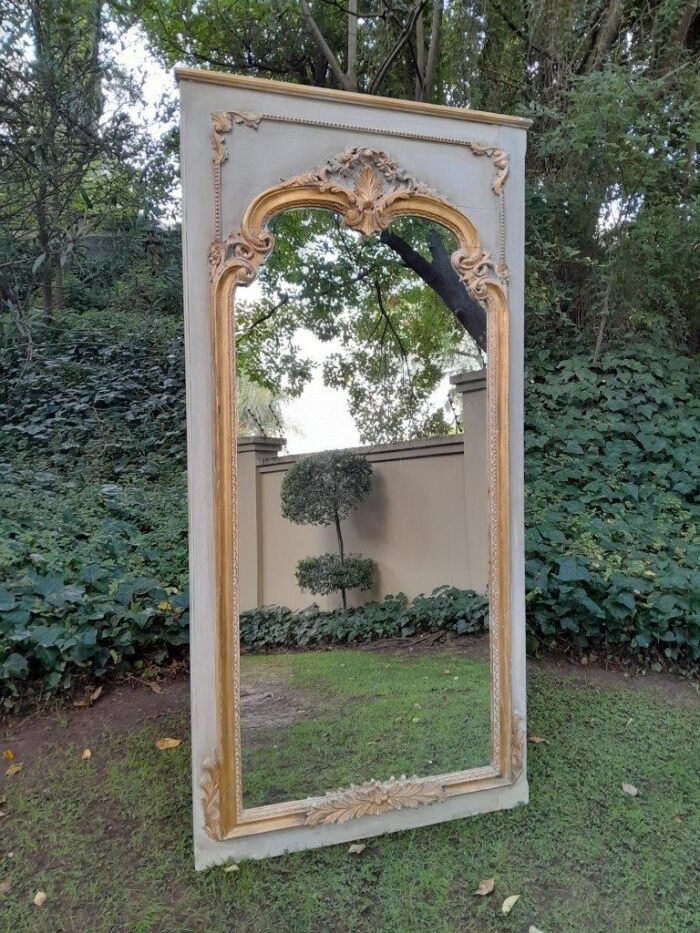 A 20TH Century French Style Carved, Gilded and Painted Mirror of Large Proportion - Image 5