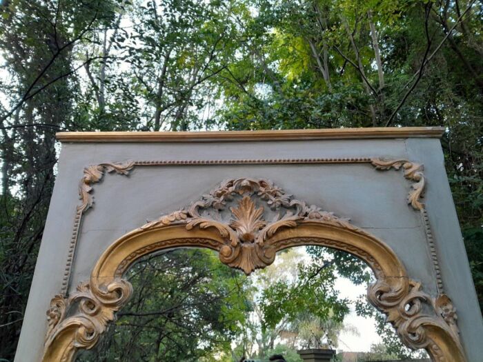 A 20TH Century French Style Carved, Gilded and Painted Mirror of Large Proportion - Image 10