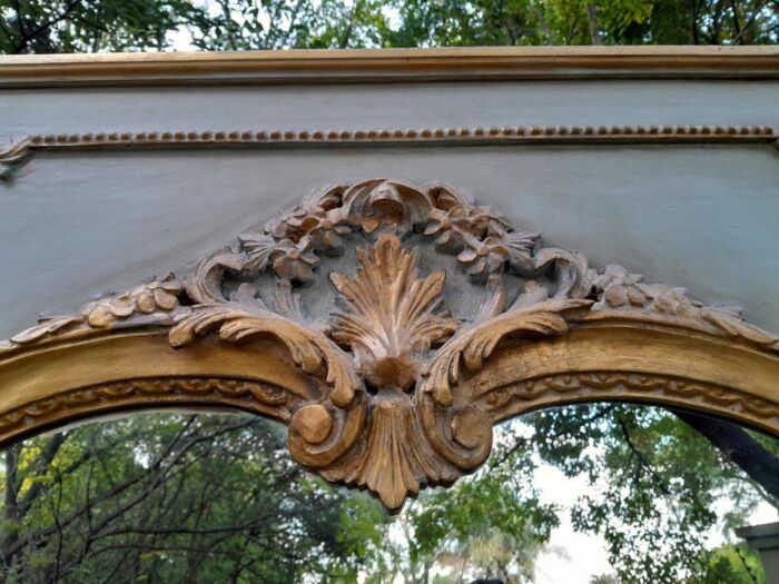 A 20TH Century French Style Carved, Gilded and Painted Mirror of Large Proportion - Image 11