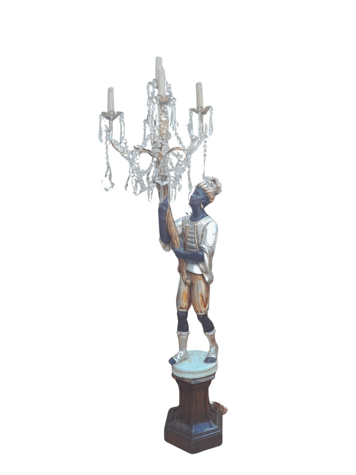 A Large Venetian Style Blackamoor Chandelier Lamp of Large Proportion