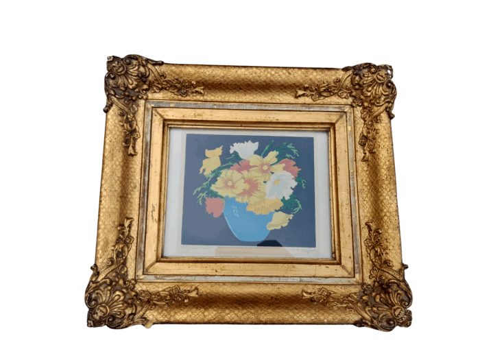 A 20TH Century California Poppies in an Ornately Carved Frame, Signed and Titled by Thomas Todd Blaylock