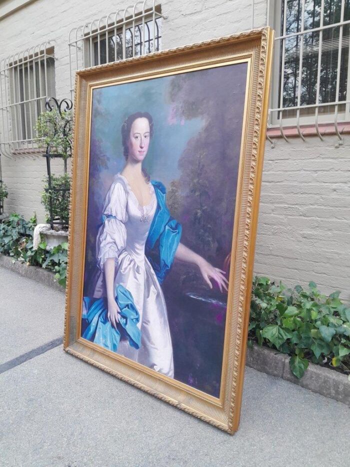A Large 20th Century Giclee Print on Canvas of a Lady - Image 2