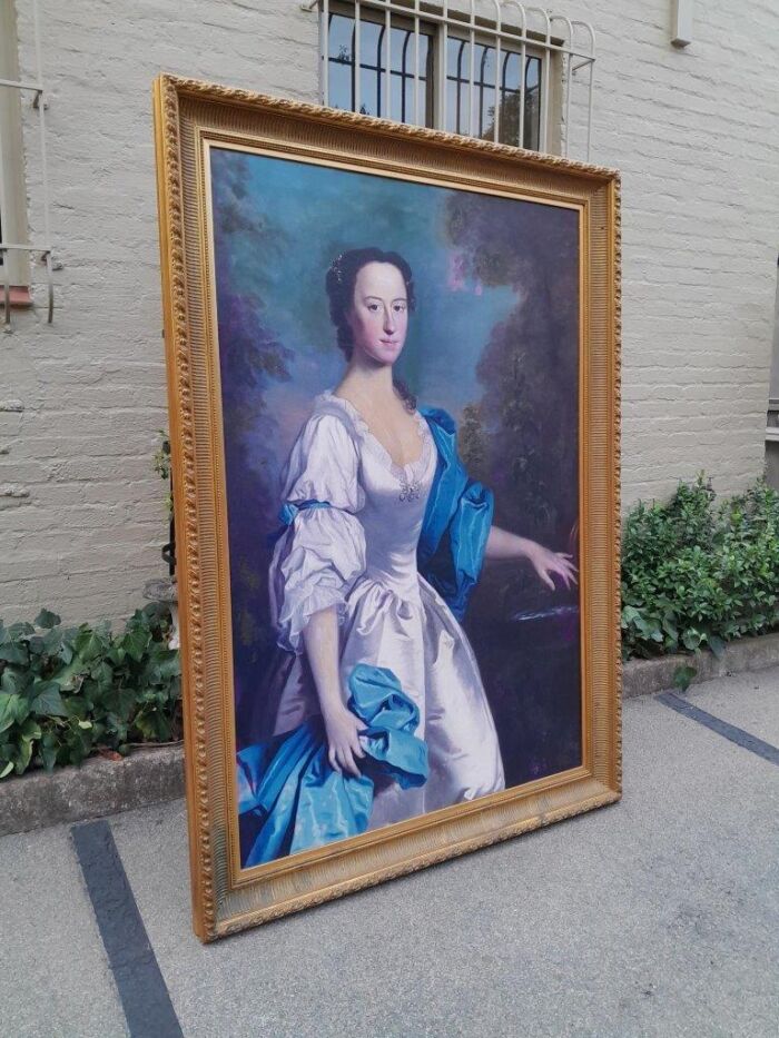 A Large 20th Century Giclee Print on Canvas of a Lady - Image 3