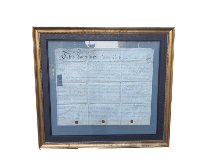 A 20th Century Indenture Ink on Paper with Wax Seals