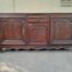A 19th Century  Circa 1870 Carved Oak Side Board/Server With Drawer and Doors with Brass Mounts with Lock and  Key