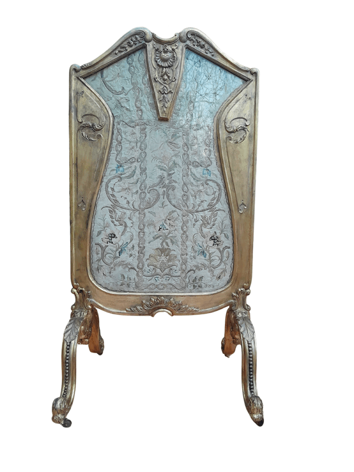 An Antique Circa 1900 French Gilt Screen with Original Castors