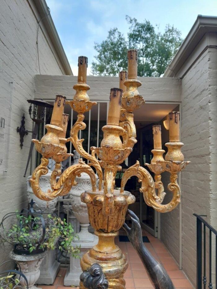 A 20th Century Decorative Gilt Blackamoor Candelabra of Large Proportion - Image 6