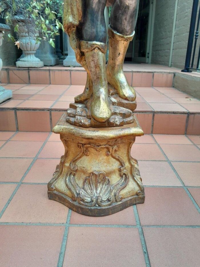 A 20th Century Decorative Gilt Blackamoor Candelabra of Large Proportion - Image 8