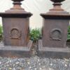 A 20TH Century Pair of French Cast Iron Urns / Planters on Plinths of Large Proportions - Image 5