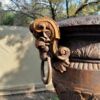 A 20TH Century Pair of French Cast Iron Urns / Planters on Plinths of Large Proportions - Image 10