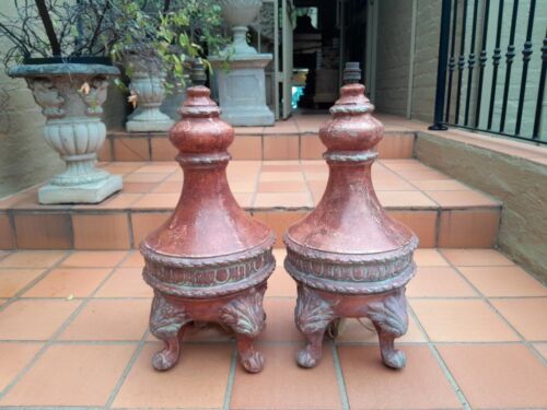 A 20th Century Pair of Solid Stone Table Lamp Bases