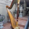 A 20th Century Venus Grand Harp on Gilt Wood Carved Base on Gilt Wood Bracket Feet.