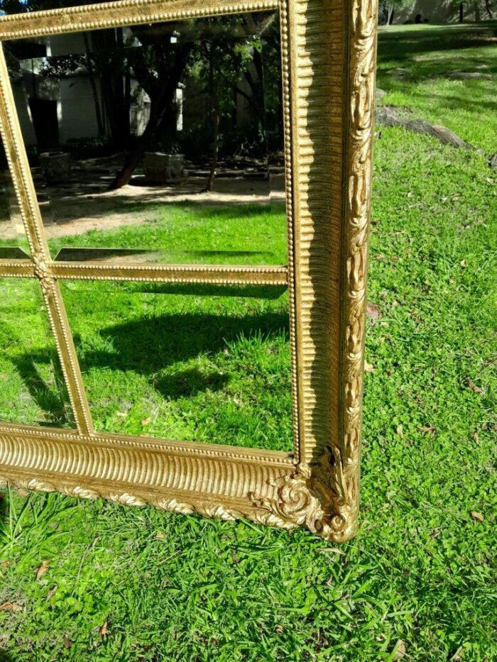 A Custom-made for The Crown Collection Bevelled Mirror in a Hand-made and Gilded with Gold Leaf Wooden Frame - Image 6