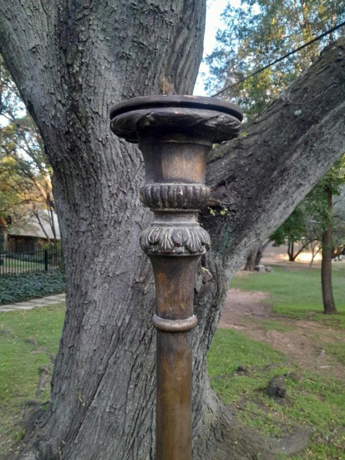 A French Style Carved and Gilded Floor or Table Candle Holder - Image 6