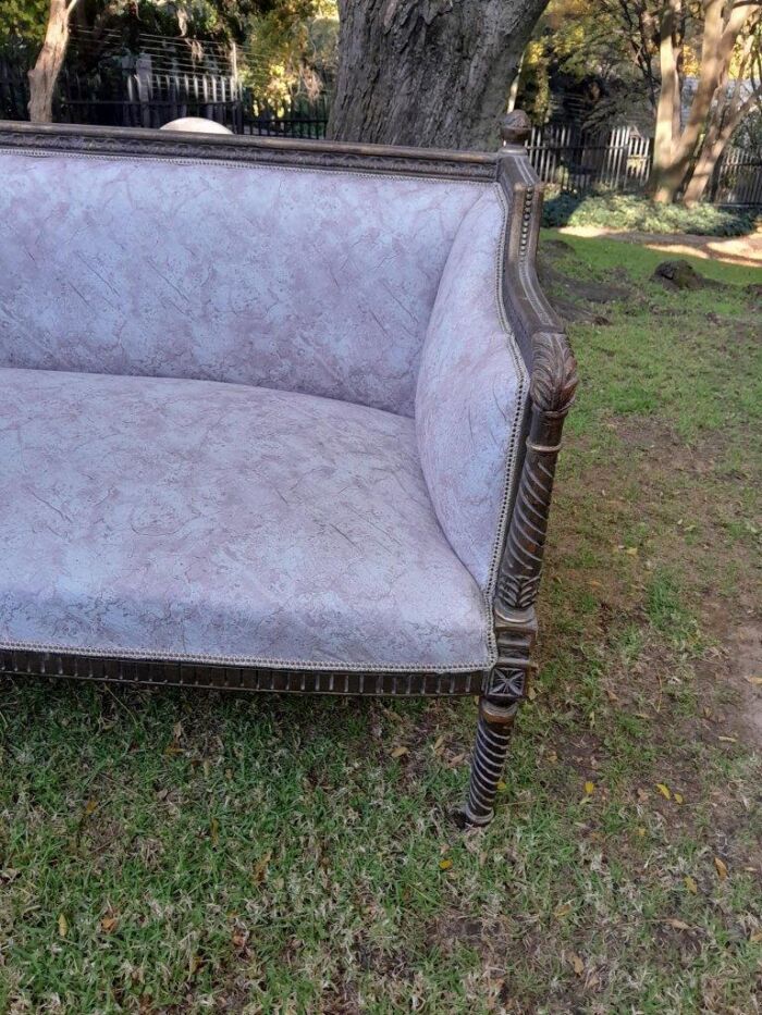 A French Louis XVI Style Large Carved Giltwood Settee - Image 12