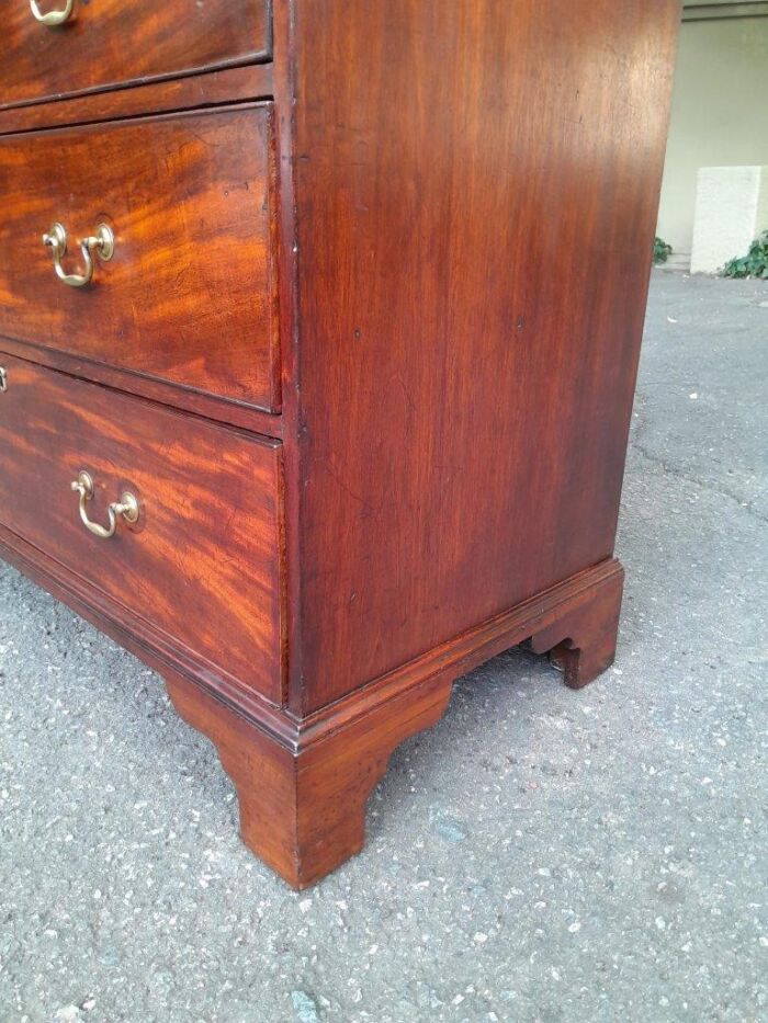 An 18th Century Georgian Mahogany Chest on Chest With Brass Handles - Image 9