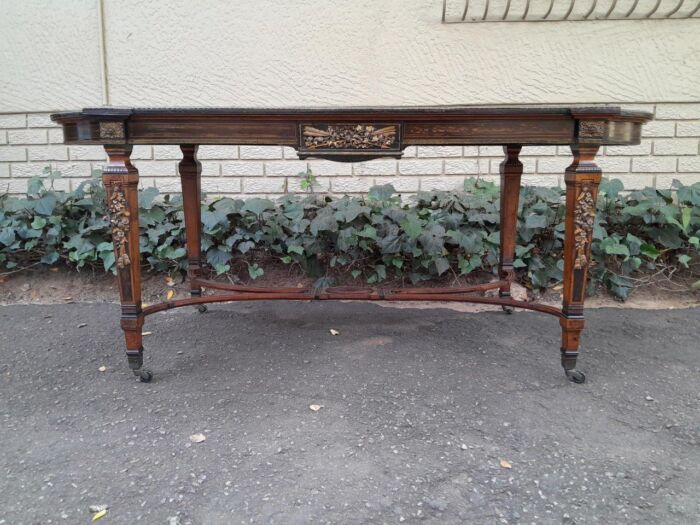 A Napoleon Marquetry Table On Castors - Image 3