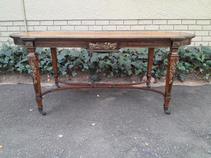 A Napoleon Marquetry Table On Castors - Image 4