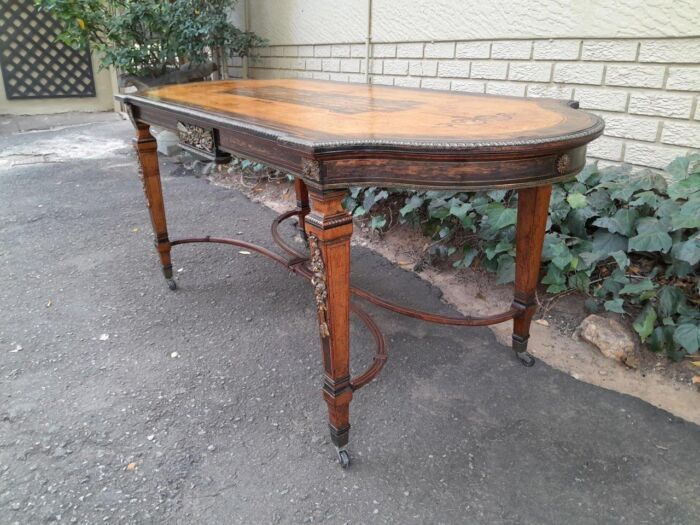 A Napoleon Marquetry Table On Castors - Image 7