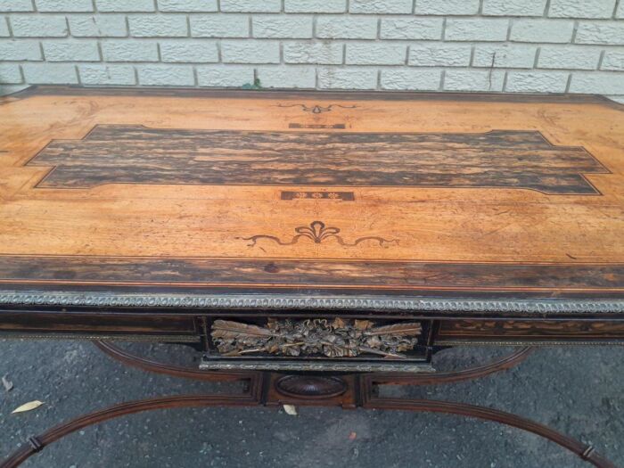 A Napoleon Marquetry Table On Castors - Image 11