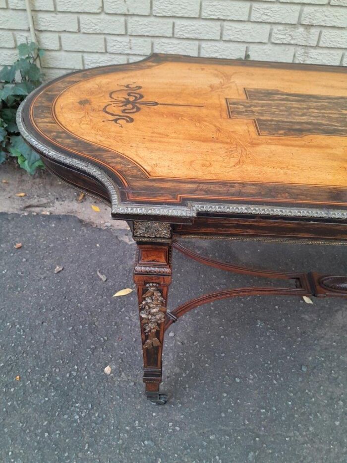 A Napoleon Marquetry Table On Castors - Image 12