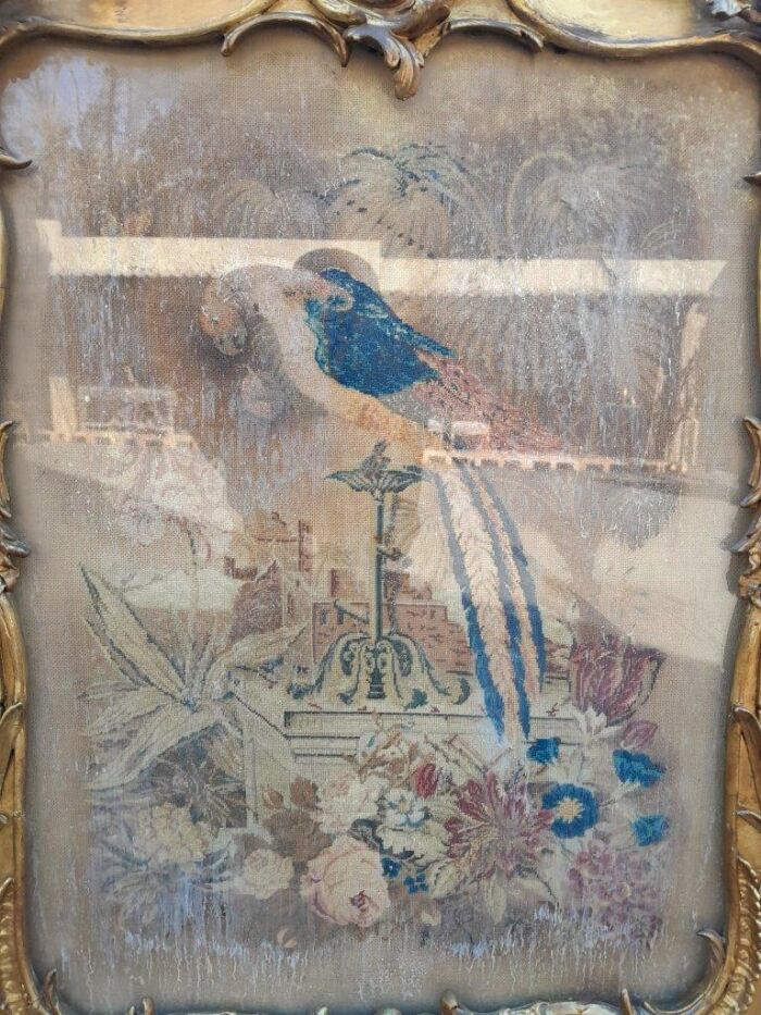 A 20TH Century French Louis XV Style Ornately Carved Giltwood Fire Screen With Tapestry - Image 9