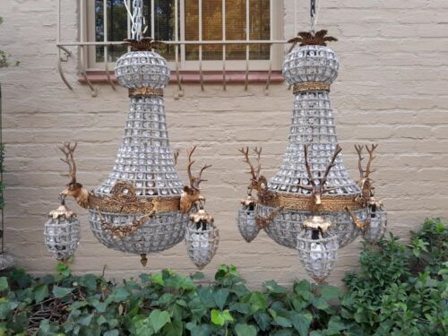 A French Empire Style Pair of Chandeliers