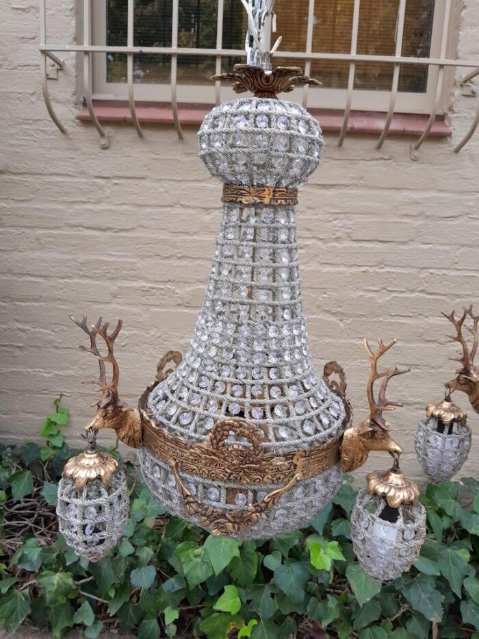 A French Empire Style Pair of Chandeliers - Image 6
