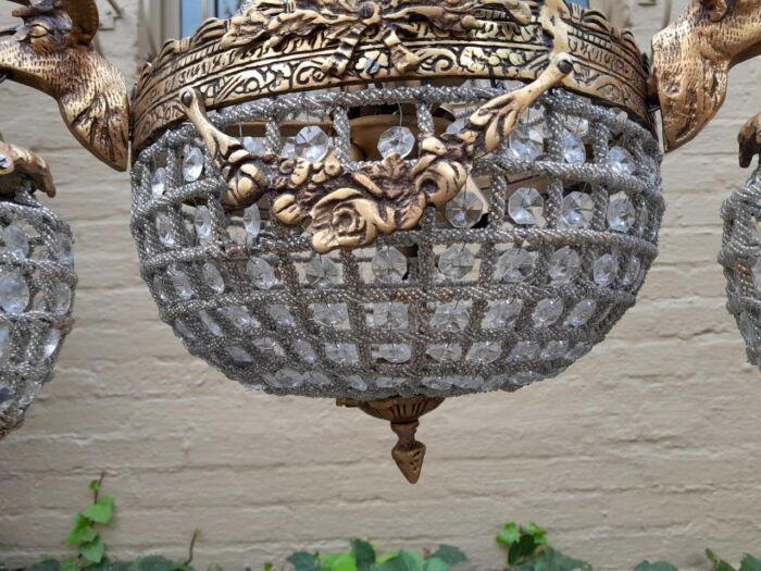 A French Empire Style Pair of Chandeliers - Image 8