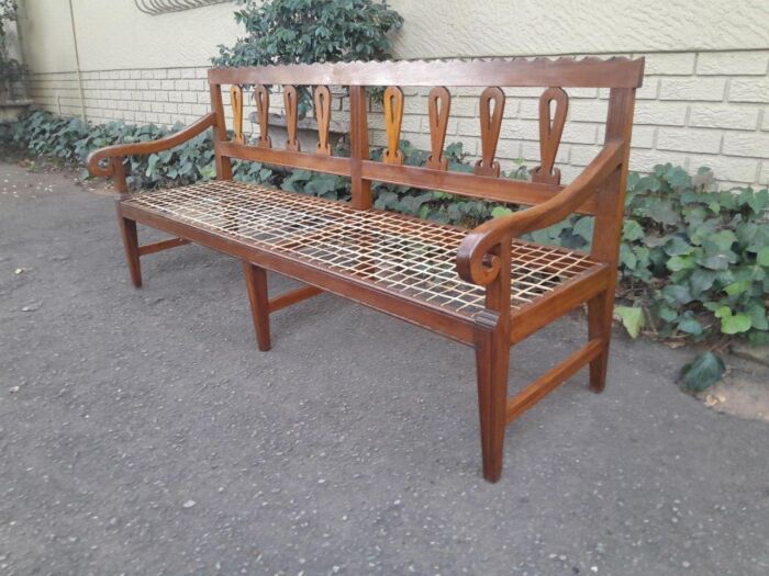 An Early 19th Century Cape Africana Stinkwood Riempies Bench - Image 5