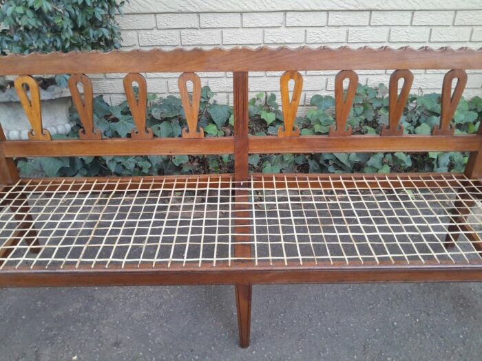 An Early 19th Century Cape Africana Stinkwood Riempies Bench - Image 8