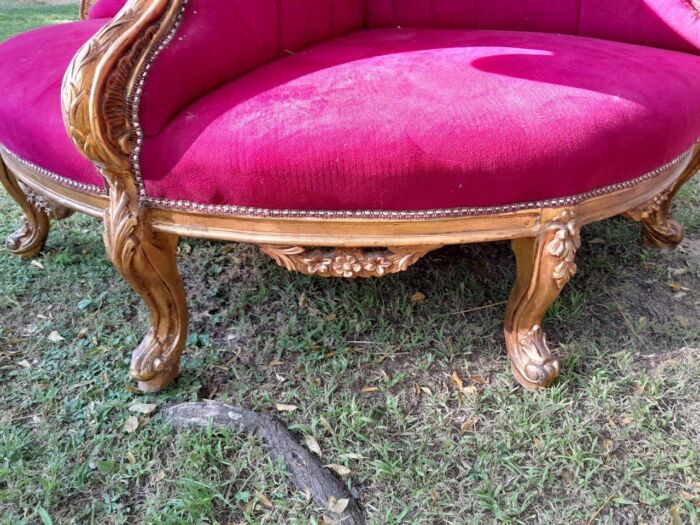 A 20th Century French Style Gilt Wood Circular Conversation Settee - Image 13