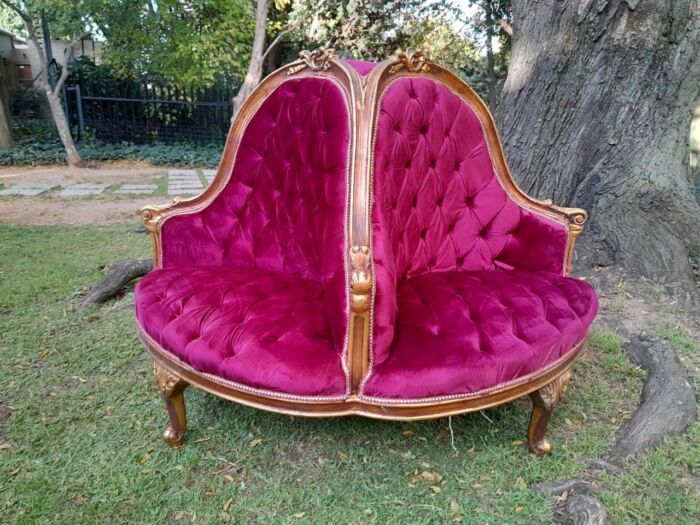 A 20th Century French Style Gilt Wood Circular Conversation Settee - Image 4