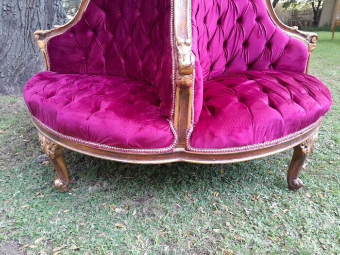 A 20th Century French Style Gilt Wood Circular Conversation Settee - Image 5