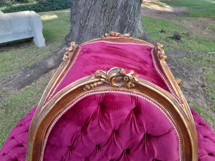 A 20th Century French Style Gilt Wood Circular Conversation Settee - Image 9