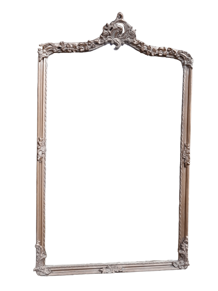 A French Style Ornately Carved and Gilded Bevelled Mirror of Large Proportions